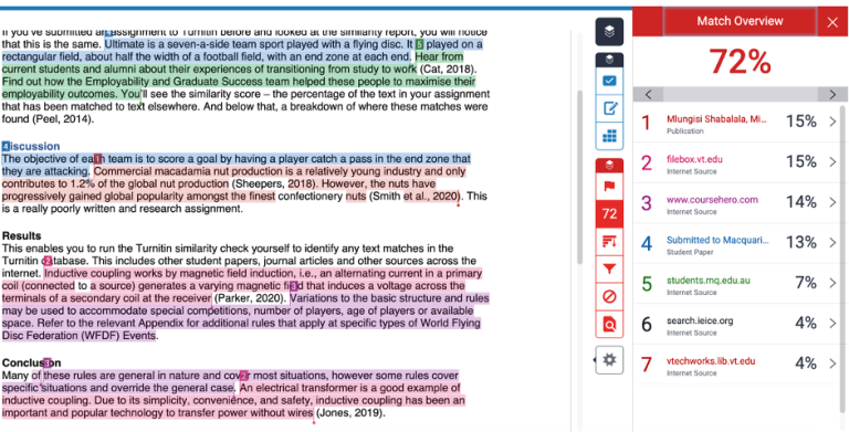 What is a good Turnitin similarity score